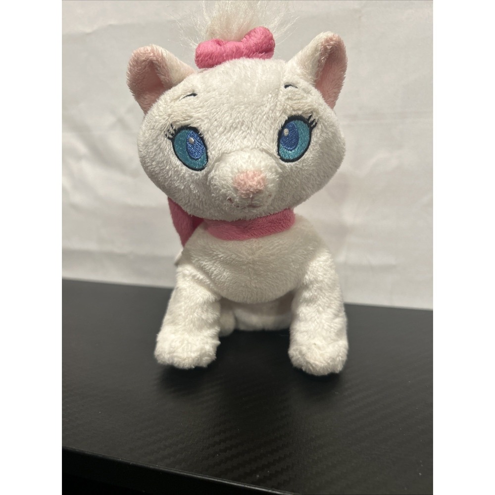 Disney Aristocats Marie White Cat Plush 7 Inch Stuffed Animal Just Play‎